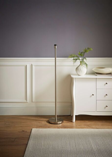 ValueLights Charlie Modern Stem Brushed Chrome Floor Lamp Base in Metallic Silver - image 1