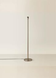 ValueLights Charlie Modern Stem Brushed Chrome Floor Lamp Base in Metallic Silver - thumbnail 2