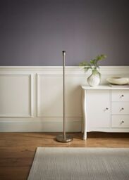 ValueLights Charlie Modern Stem Brushed Chrome Floor Lamp Base in Metallic Silver