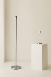 ValueLights Charlie Modern Stem Brushed Chrome Floor Lamp Base in Metallic Silver - thumbnail 8