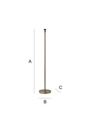 ValueLights Charlie Modern Stem Brushed Chrome Floor Lamp Base in Metallic Silver - thumbnail 7