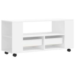 Berkfield Home TV Cabinet White 102x34.5x43 cm Engineered Wood - thumbnail 8