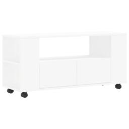 Berkfield Home TV Cabinet White 102x34.5x43 cm Engineered Wood - thumbnail 3