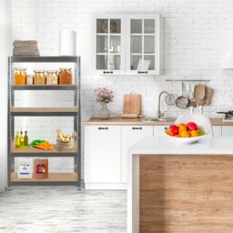 Harbour Housewares 5-Tier Steel Garage Shelving Units Set - 2pc Heavy Duty Storage Shelves Set in Silver - thumbnail 6