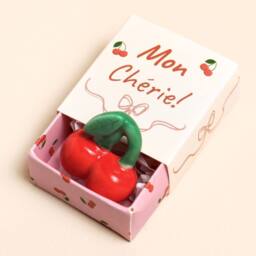 Lisa Angel Women's Tiny Ceramic Cherry Matchbox Token in Red - thumbnail 1