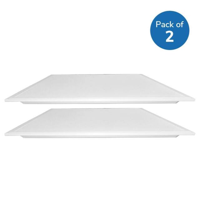 ENER-J Pack of 3 595x595 LED Backlit with UGR19 100 Lm W No Flicker CE driver in White - image 1