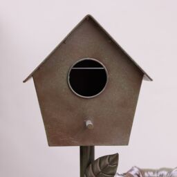 Primrose Enchanted Zinc Bird Box Cascading Water Feature 130cm in Grey - thumbnail 5