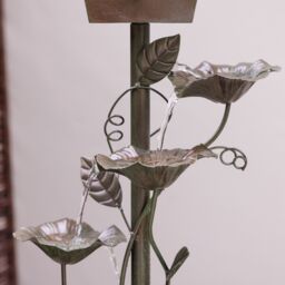 Primrose Enchanted Zinc Bird Box Cascading Water Feature 130cm in Grey - thumbnail 6