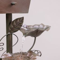 Primrose Enchanted Zinc Bird Box Cascading Water Feature 130cm in Grey - thumbnail 7