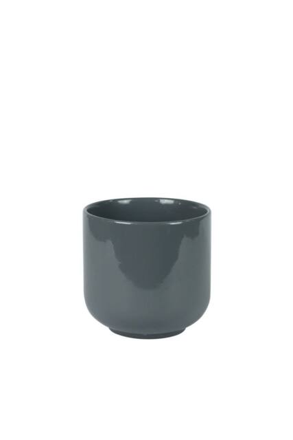 KDMD Hortus Havana Glossy Grey Ceramic Pot 15cm 2 Pack - image 1