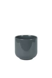 KDMD Hortus Havana Glossy Grey Ceramic Pot 15cm 2 Pack - thumbnail 2