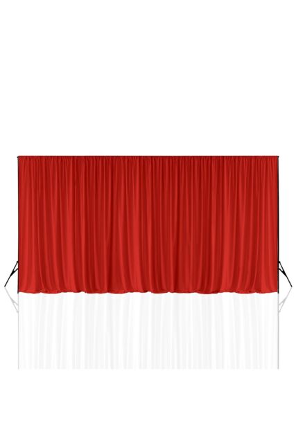 Neel Blue Spandex Backdrop Curtain, Wrinkle-Free Polyester Fabric Backdrop Panel, 3x6 Metres in Red - image 1