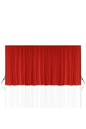 Neel Blue Spandex Backdrop Curtain, Wrinkle-Free Polyester Fabric Backdrop Panel, 3x6 Metres in Red