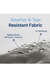 "Living and Home Window & Door Awning Canopy - UV & Weather Resistant 98""x79"" High-Quality Polyester Fabric w/ Aluminium Brackets for Porch, Patio" - thumbnail 6