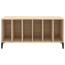 Berkfield Home Record Cabinet Sonoma Oak 100x38x48 cm Engineered Wood in Brown - Size: 100 x 38 x 48 cm - thumbnail 5