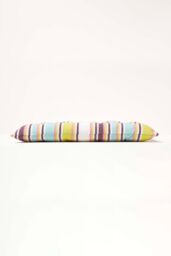 Homescapes Osaka Green Stripe Seat Pad with Button Straps 100% Cotton, 40 x 40cm - Size: 40 x 40 cm - thumbnail 5