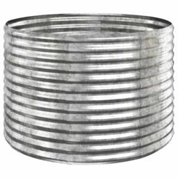Berkfield Home Garden Raised Bed Powder-coated Steel 100x100x68 cm Silver - Size: 100 x 100 x 68 cm - thumbnail 3