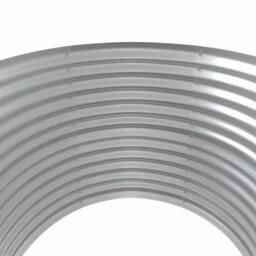 Berkfield Home Garden Raised Bed Powder-coated Steel 100x100x68 cm Silver - Size: 100 x 100 x 68 cm - thumbnail 4