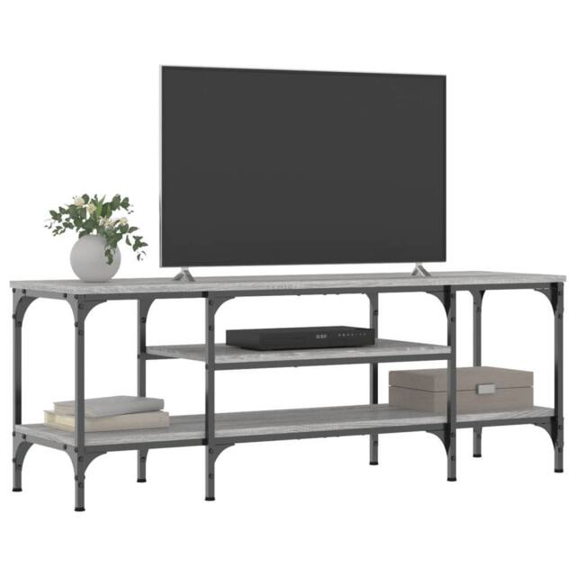 Berkfield Home TV Cabinet Grey Sonoma 121x35x45 cm Engineered Wood&Iron - Size: 121 x 35 x 45 cm - image 1