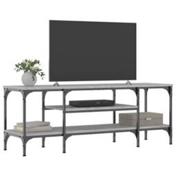 Berkfield Home TV Cabinet Grey Sonoma 121x35x45 cm Engineered Wood&Iron - Size: 121 x 35 x 45 cm - thumbnail 1
