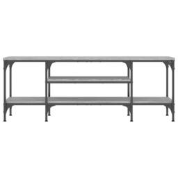 Berkfield Home TV Cabinet Grey Sonoma 121x35x45 cm Engineered Wood&Iron - Size: 121 x 35 x 45 cm - thumbnail 4