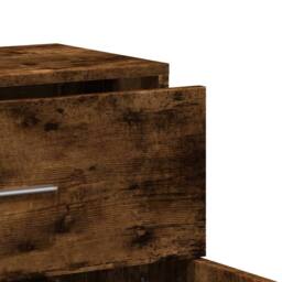 Berkfield Home Sideboard Smoked Oak 60x31x70 cm Engineered Wood in Brown - Size: 60 x 31 x 70 cm - thumbnail 8