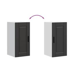 Berkfield Home Kitchen Wall Cabinet¬†Porto Black Engineered Wood - thumbnail 8