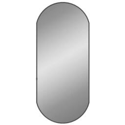 Berkfield Home Wall Mirror Black 80x35 cm Oval - thumbnail 2
