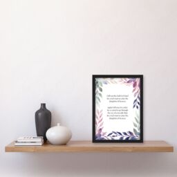 "Artery8 Wall Art Print Matthew 19:24 Jesus Christ Christian Bible God Quote Violet Framed Art in Purple - Size: W12"" x H16""" - thumbnail 4