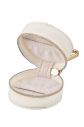 SHEONLY Women's Mini Portable PU Leather Travel Jewellery Box in White - thumbnail 3