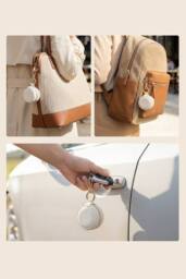 SHEONLY Women's Mini Portable PU Leather Travel Jewellery Box in White - thumbnail 6