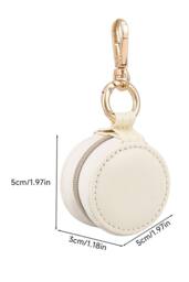 SHEONLY Women's Mini Portable PU Leather Travel Jewellery Box in White - thumbnail 5