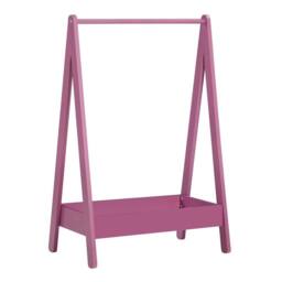 Kelvenix Pink Portable Coloured Pine Clothes Rail Rack