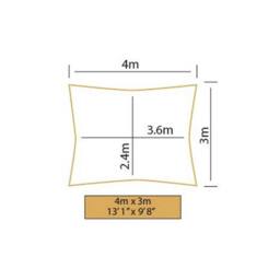Primrose 4m x 3m Water Resistant Patio Sun Shade Sail 96.5% UV Block Free Rope in Terracotta - thumbnail 6