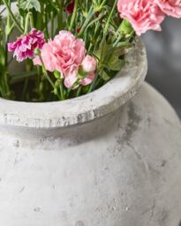 Dibor Traditional Handcrafted Grecian Flower Vase H30 x Dia31cm in White - Size: Large - thumbnail 2
