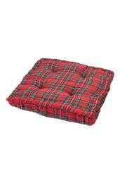 Living and Home Classic Checkered Decorative Chair Cushion in Red - Size: 40 cm x 40 cm - thumbnail 8