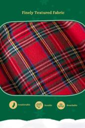 Living and Home Classic Checkered Decorative Chair Cushion in Red - Size: 40 cm x 40 cm - thumbnail 5