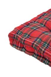 Living and Home Classic Checkered Decorative Chair Cushion in Red - Size: 40 cm x 40 cm - thumbnail 9