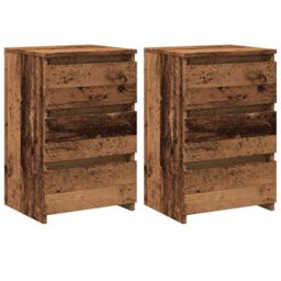 Berkfield Home Bedside Cabinets 2 pcs Old Wood 40x35x62.5 cm Engineered Wood in Brown - thumbnail 2