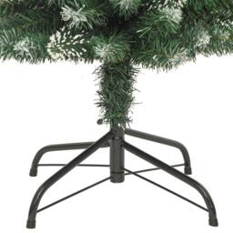 Berkfield Home Artificial Slim Christmas Tree with Stand 210 cm PVC in Green - thumbnail 6