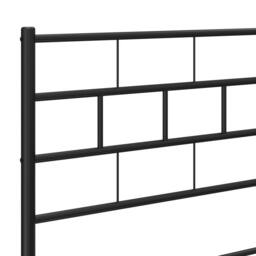 Berkfield Home Metal Bed Frame with Headboard Black 140x190 cm - thumbnail 8