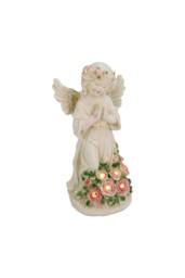 Living and Home Solar Powered Light Angel Fairy Garden Ornament Resin Statue Figurine Lawn Decor in Beige - thumbnail 1