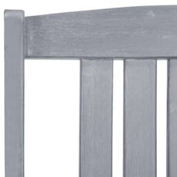 Berkfield Home Garden Chairs 8 pcs Solid Acacia Wood Grey - thumbnail 7