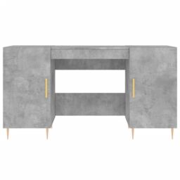Berkfield Home Desk Concrete Grey 140x50x75 cm Engineered Wood - Size: 140 x 50 x 75 cm - thumbnail 6