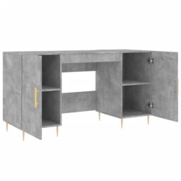 Berkfield Home Desk Concrete Grey 140x50x75 cm Engineered Wood - Size: 140 x 50 x 75 cm - thumbnail 5