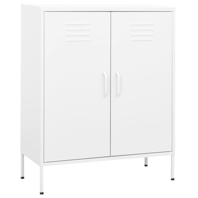Berkfield Home Storage Cabinet White 80x35x101.5 cm Steel - image 1