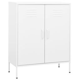 Berkfield Home Storage Cabinet White 80x35x101.5 cm Steel - thumbnail 1