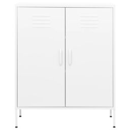 Berkfield Home Storage Cabinet White 80x35x101.5 cm Steel - thumbnail 3