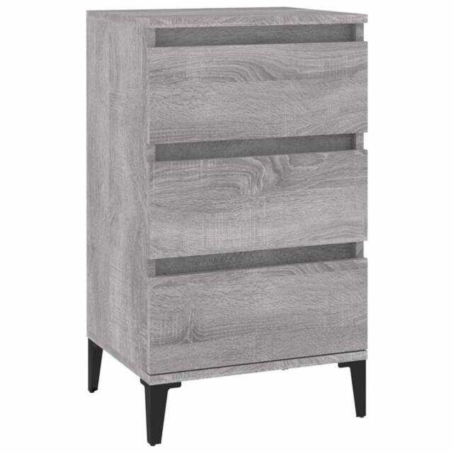 Berkfield Home Bedside Cabinet Grey Sonoma 40x35x70 cm Engineered Wood - Size: 40 x 35 x 70 cm - image 1