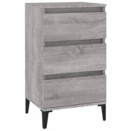 Berkfield Home Bedside Cabinet Grey Sonoma 40x35x70 cm Engineered Wood - Size: 40 x 35 x 70 cm - thumbnail 1
